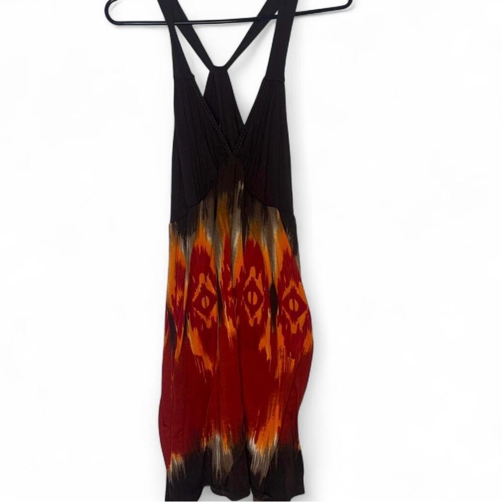 Brown Multicolored Dress